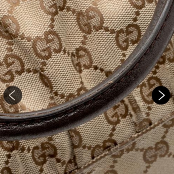 Gucci interlocking tote bag duffle medium large brown travel canvas d - Picture 9 of 14